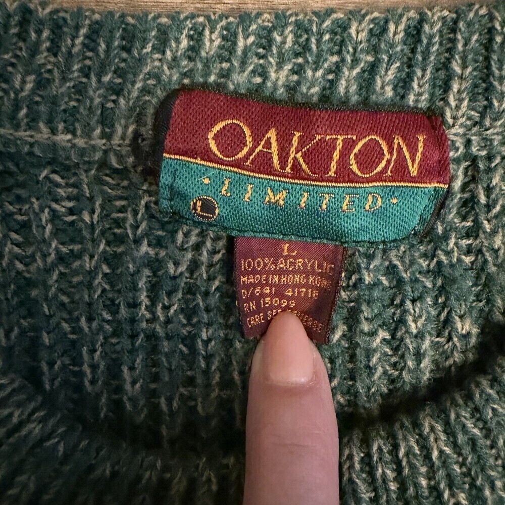 Vintage Oakton Limited Striped Knit Sweater Size Large - Picture 5 of 9